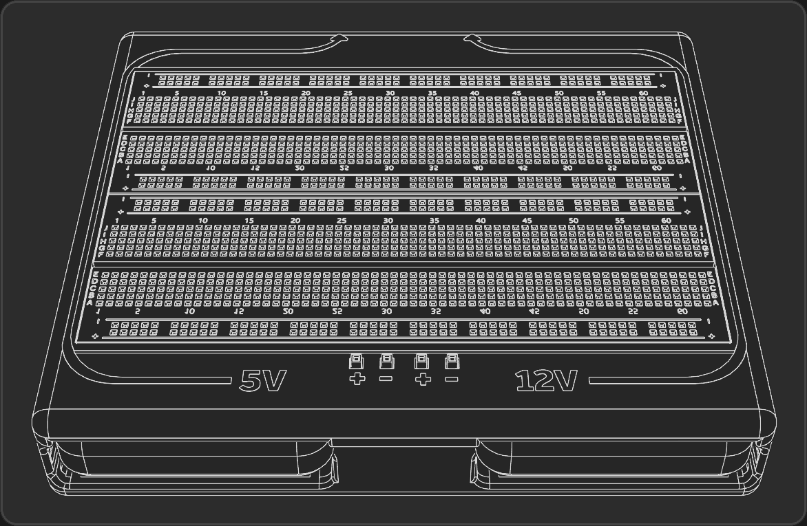 The finished Battery Breadboard