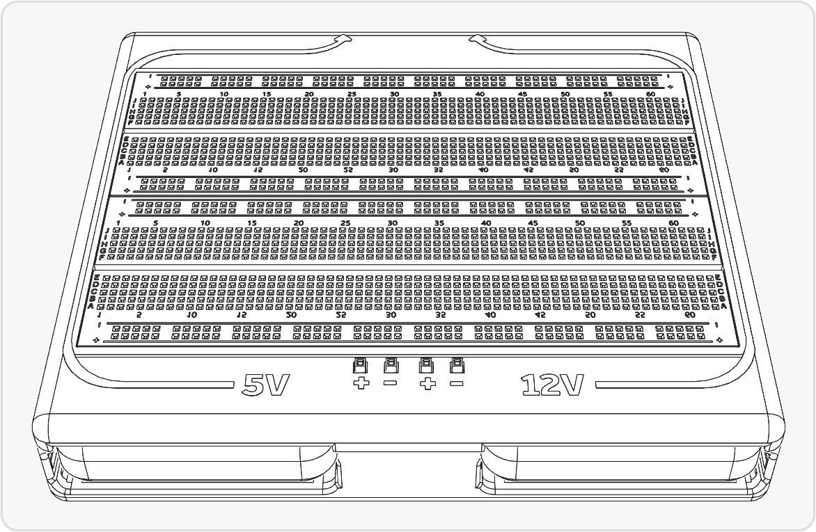 The finished Battery Breadboard