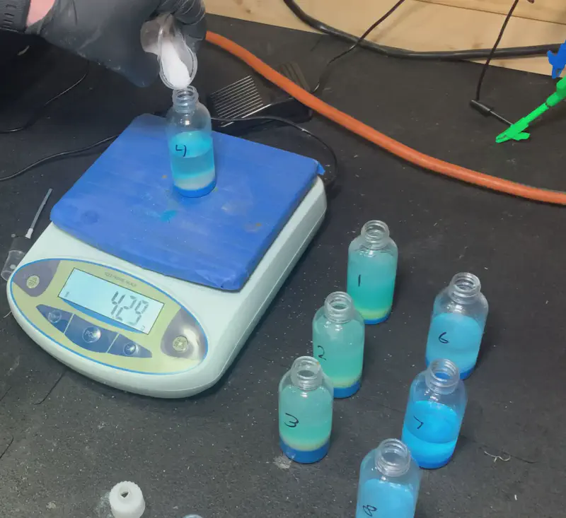 rusting solution testing