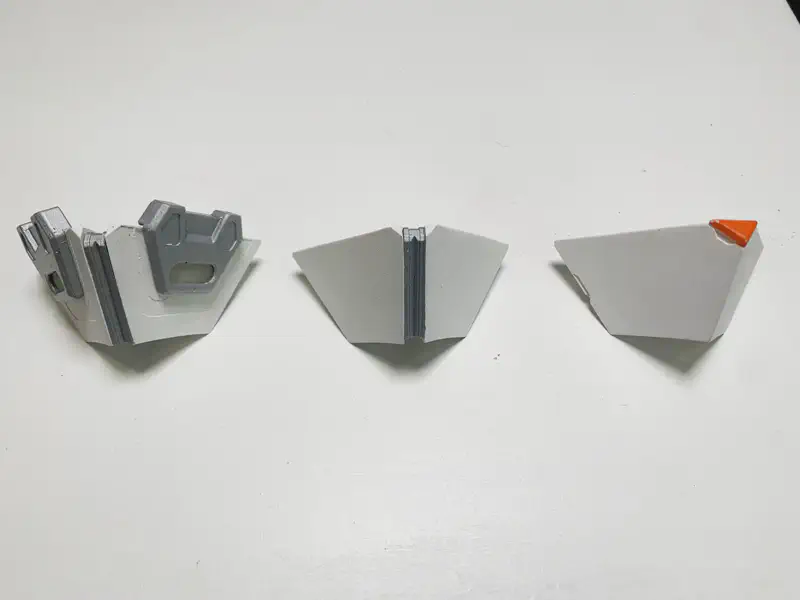 Fully assembled Ghost showing customized white and orange color scheme